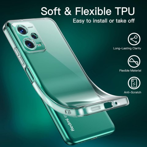 ETUI SILIKONOWE XIAOMI REDMI NOTE 12 5G CASE TRANSPARENTNY 22101317C