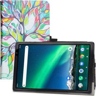 ETUI TABLET TOSCIDO P20 / LNMBBS P30 10" EKOSKÓRA KOLOROWE DRZEWO RYSUNEK