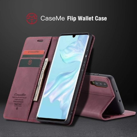 ETUI Z KLAPKĄ HUAWEI P30 CASE EKOSKÓRA ZAMSZ FIOLETOWY CASUAL ELE-L09