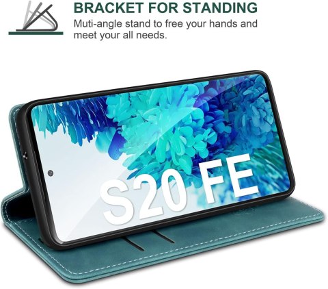 ETUI Z KLAPKĄ SAMSUNG GALAXY S20 FE 5G CASE ZIELONY ZAMSZOWY SM-G781B