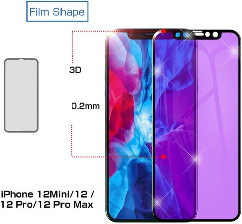 SZKŁO HARTOWANE DO APPLE IPHONE 12 PRO MAX +ZESTAW DO CZYSZCZENIA A2342