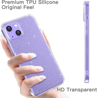 ZESTAW ETUI APPLE IPHONE 13 MINI SILIKONOWE BROKATOWE +2x SZKŁO HARTOWANE