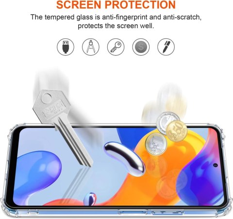 ZESTAW ETUI XIAOMI REDMI NOTE 11/11S SILIKONOWE +3x SZKŁO HARTOWANE