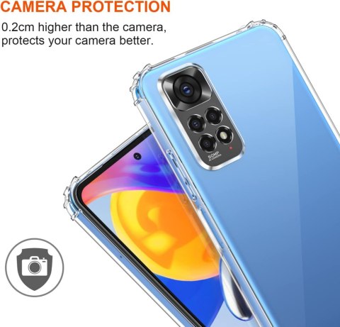 ZESTAW ETUI XIAOMI REDMI NOTE 11/11S SILIKONOWE +3x SZKŁO HARTOWANE