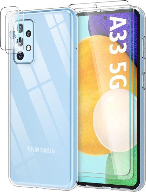 ZESTAW ETUI SAMSUNG GALAXY A33 5G +2x SZKŁO HARTOWANE I OCHRONA APARATU