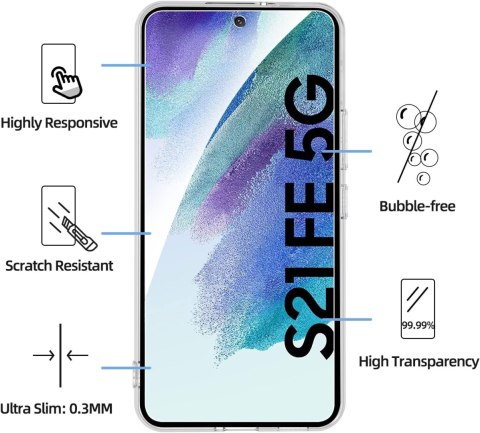 ZESTAW ETUI SILIKONOWE SAMSUNG GALAXY S21 FE 5G +2x SZKŁO HARTOWANE