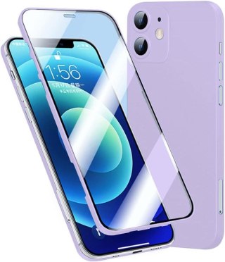 ETUI APPLE IPHONE 12 CASE BUMPER FIOLETOWY LILIOWY OCHRONA EKRANU A2172