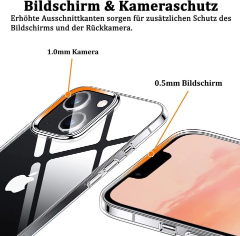 ETUI APPLE IPHONE 13 MINI 5.4" PRZEZROCZYSTE SILIKONOWE NIE ŻÓŁKNIE A2481