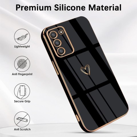 ETUI BUMPER SAMSUNG GALAXY S23 CZARNY ZŁOTY WZMOCNIONA RAMKA SM-S911B