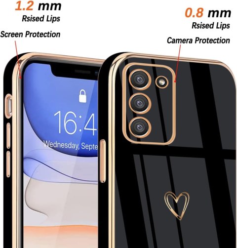 ETUI BUMPER SAMSUNG GALAXY S23 CZARNY ZŁOTY WZMOCNIONA RAMKA SM-S911B