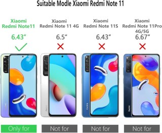 ETUI XIAOMI REDMI NOTE 11 PANCERNE CZARNE SOLIDNE Z OSŁONĄ APARATU