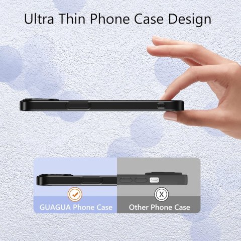 ETUI POKROWIEC APPLE IPHONE 14 PRO MAX BEZBRAWNY CZARNE RAMKI A2894 A2651