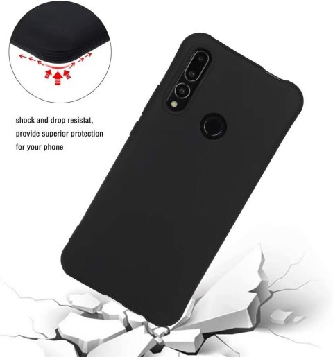 ETUI POKROWIEC HUAWEI P SMART 2019 CZARNY SILIKONOWY POT-LX3 POT-LX1