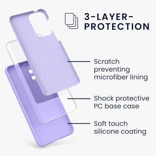 ETUI SAMSUNG GALAXY A33 5G CASE SILIKONOWY FIOLETOWY LILIOWY Z MIKROFIBRĄ