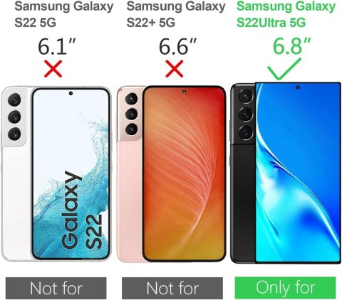 ETUI SAMSUNG GALAXY S22 ULTRA 5G CZARNE PRZESUWANA ZAŚLEPKA APARATU SM-908