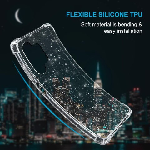 ETUI SILIKONOWE SAMSUNG GALAXY A13 BEZBARWNE BŁYSZCZĄCE +2x SZKŁO HARTOWANE