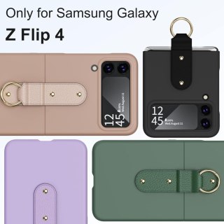 ETUI SKŁADANE SAMSUNG Z FLIP 4 FIOLETOWE Z RINGIEM SM-F721B