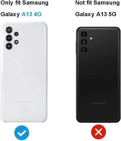 ETUI SKÓRZANE Z KLAPKĄ SAMSUNG GALAXY A13 4G GRANATOWY MAGNETYCZNY ZAMYKANY