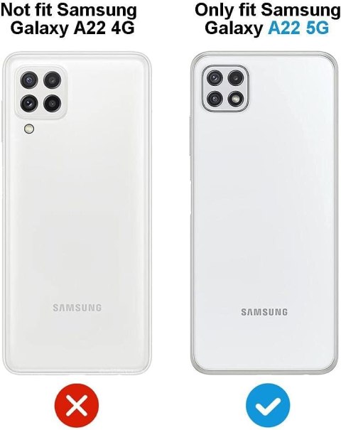 ETUI Z KLAPKĄ SAMSUNG GALAXY A22 5G CZARNE Z EKOSKÓRY SM-A226B