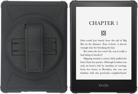 ETUI Z UCHWYTEM CZARNE CZYTNIK KSIĄŻEK KINDLE PAPERWHITE 11-GENERACJA 6.8"