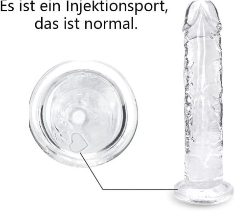 REALISTYCZNE DILDO UMANIA PRZEŹROCZYSTY PENIS TPE 20CM