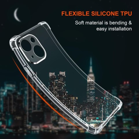 ZESTAW ETUI APPLE IPHONE 14 BEZBARWNE +3x SZKŁO HARTOWANE A2882 A2649