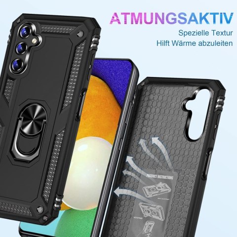 ZESTAW ETUI CZARNE SAMSUNG GALAXY A13 5G/A04s +SZKŁO HARTOWANE SM-A136U