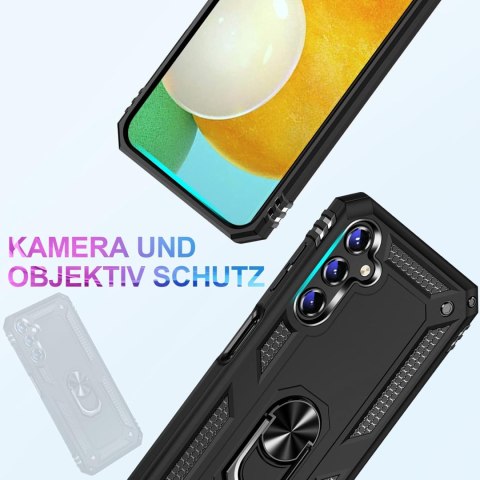 ZESTAW ETUI CZARNE SAMSUNG GALAXY A13 5G/A04s +SZKŁO HARTOWANE SM-A136U