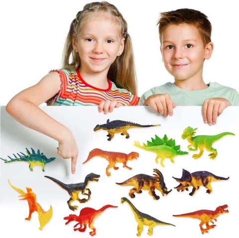 12x FIGURKA DINOZAURY ZABAWKI DLA DZIECI FANÓW RÓŻNE RODZAJE MIX ZESTAW