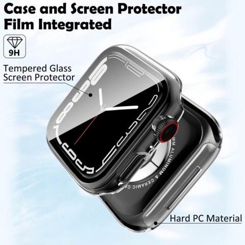 2x ETUI CASE NA ZEGAREK APPLE WATCH 7 45 MM PRZEŹROCZYSTY TWARDY