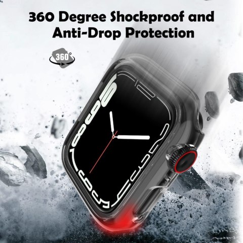 2x ETUI CASE NA ZEGAREK APPLE WATCH 7 45 MM PRZEŹROCZYSTY TWARDY