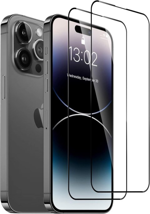 2x SZKŁO HARTOWANE APPLE IPHONE 14 PRO MAX Z RAMKĄ A2894 A2651 A2893