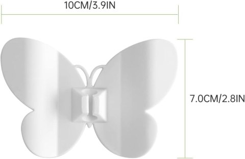 2x UCHWYT DO KABLI ORGANIZER NA PRZEWODY SAMOPRZYLEPNY OWIJKA BIAŁY MOTYLEK