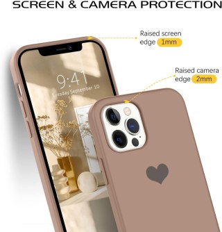 ETUI APPLE IPHONE 12 PRO MAX SILIKONOWE MIĘTOWE ZIELONE SERDUSZKO A2342