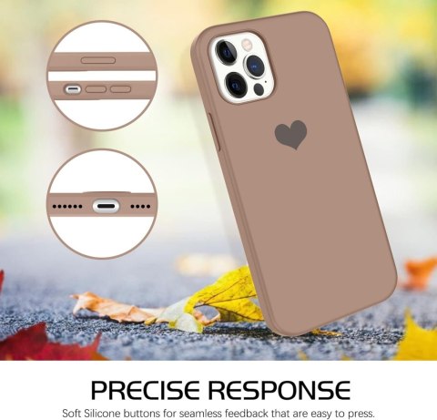 ETUI APPLE IPHONE 12 PRO MAX SILIKONOWE MIĘTOWE ZIELONE SERDUSZKO A2342