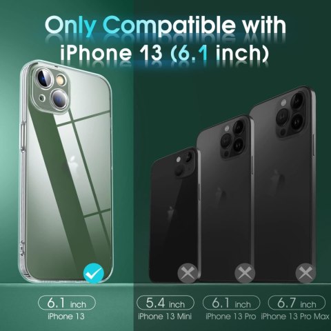 ETUI APPLE IPHONE 13 CASE BEZBARWNY PRZEZROCZYSTY NIE ŻÓŁKNIE A2482 A2631