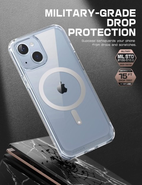 ETUI APPLE IPHONE 14 Plus SILIONOWE NIEBIESKIE WZMOCNIONE MAG SAFE A2886