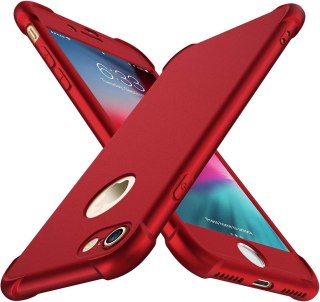 ETUI APPLE IPHONE 7/8/SE 2020 BUMPER SILIKONOWY CZERWONY+2x SZKŁO HARTOWANE