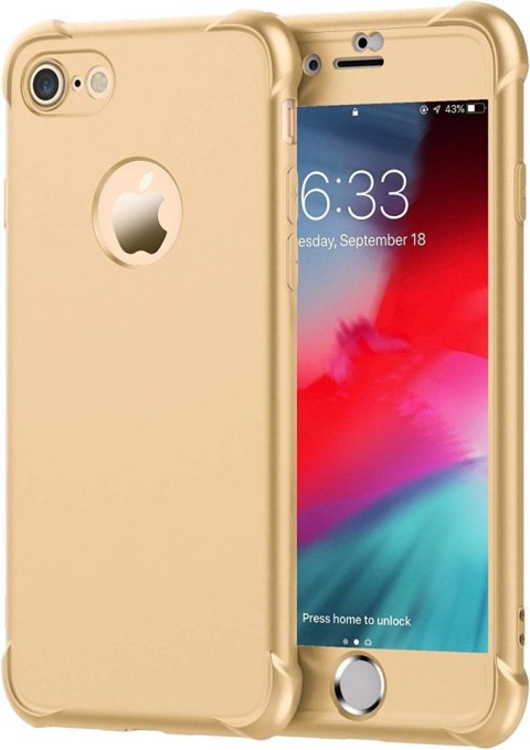 ETUI APPLE IPHONE 7/8/SE 2020 BUMPER SILIKONOWY ZŁOTY +2x SZKŁO HARTOWANE ETUI APPLE IPHONE 7/8/SE 2020 BUMPER SILIKONOWY ZŁOTY +2x SZKŁO HARTOWANE