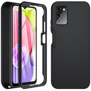 ETUI BUMPER SAMSUNG GALAXY A03s CZARNY WZMOCNIONY OCHRONA EKRANU SM-A037F