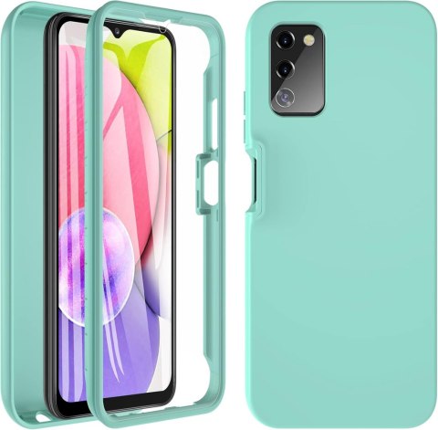 ETUI BUMPER SAMSUNG GALAXY A03s TURKUSOWY +OCHRONA EKRANU SM-A037F