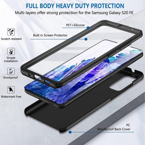 ETUI BUMPER SAMSUNG GALAXY S20 FE CZARNY PEŁNA OCHRONA SM-G785F