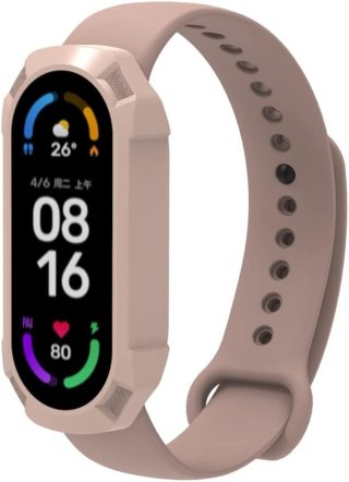 ETUI CASE SMARTBAND XIAOMI MIBAND 3/4/5/6 PLASTIKOWY RÓŻOWY WZMOCNIONY