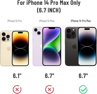 ETUI CZARNA RAMKA IPHONE 14 PRO MAX SKŁADANY WODOODPORNY A2894 A2651