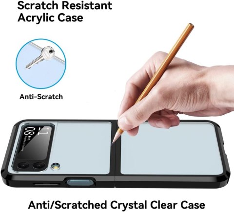 ETUI CZARNA RAMKA SAMSUNG GALAXY Z FLIP 4 SKŁADANY +POKROWIEC SM-F721B