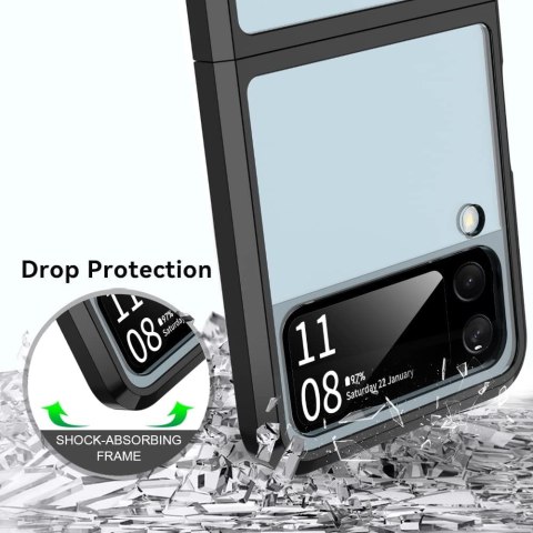 ETUI CZARNA RAMKA SAMSUNG GALAXY Z FLIP 4 SKŁADANY +POKROWIEC SM-F721B