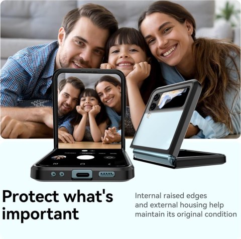 ETUI CZARNA RAMKA SAMSUNG GALAXY Z FLIP 4 SKŁADANY +POKROWIEC SM-F721B
