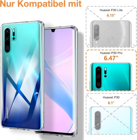 ETUI HUAWEI P30 PRO SILIKONOWE PRZEZROCZYSTE ODPORNE NA ZADRAPANIA VOG-L09