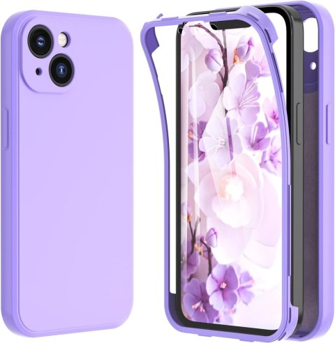 ETUI SILIKONOWE APPLE IPHONE 14 FIOLETOWY 360° A2882 A2649 A2881 A2884