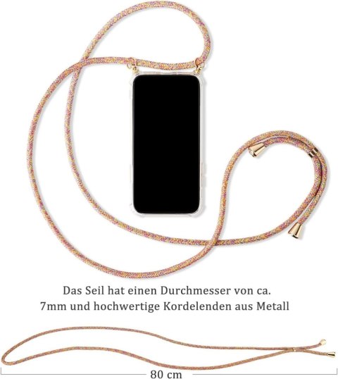 ETUI SILIKONOWE Z ŁAŃCUSZKIEM APPLE IPHONE 13 WIELOKOLOROWY A2483 A2636